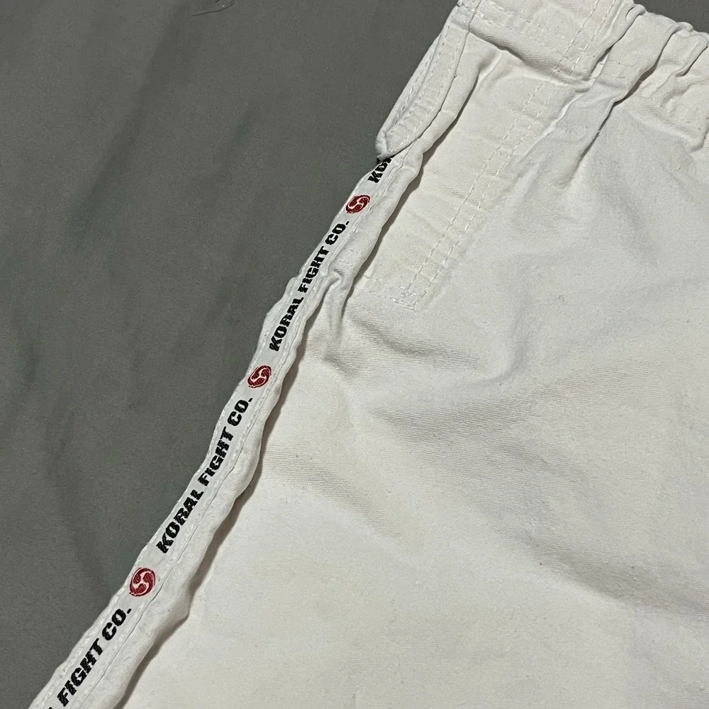 Jiu Jitsu Gi Pants Koral Fight Co Size A4 MKM White Karate Ninja Kickboxing - Picture 7 of 9